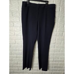 LIZ CLAIBORNE Women's size 16T Tall Audra Trouser pants Navy Blue Stretch NWT